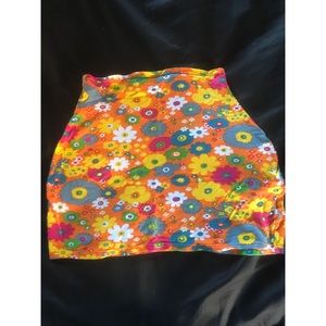 Motel Rocks Retro Floral Mini Skirt
